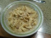 A picture of beef tips stroganoff
