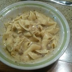 A picture of Beef tip stroganoff.