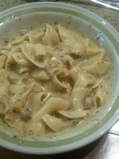 A picture of Beef tip stroganoff.