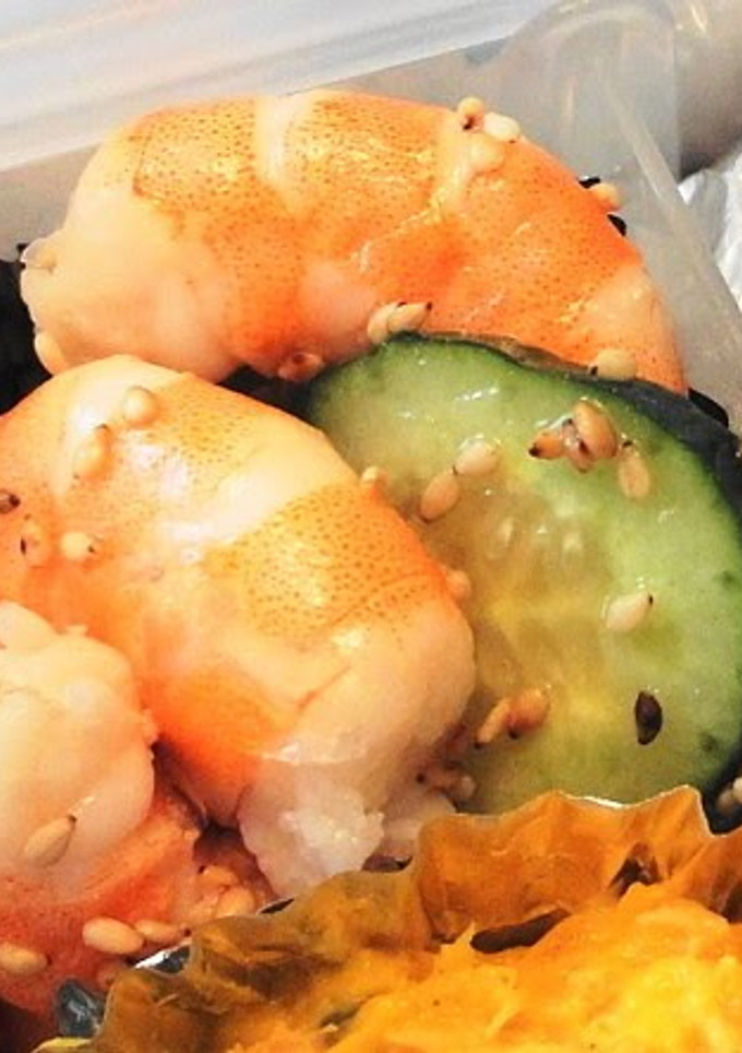 A picture of Shrimp and Cucumber Salad For Bentos.