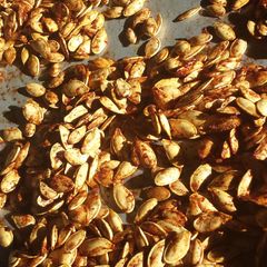 A picture of Cinnamon sugar pumpkin seeds.