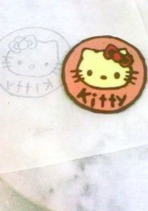 A picture of Character Cake (Chocolate Decoration Plate) Kitty.