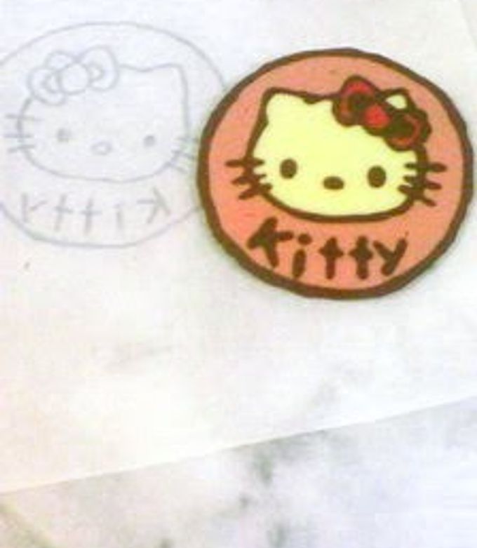 A picture of Character Cake (Chocolate Decoration Plate) Kitty.