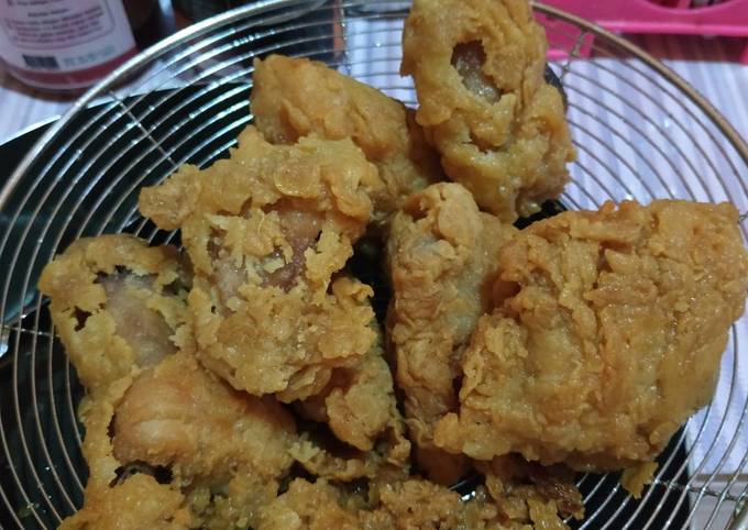 Ayam goreng ala KFC tanpa telur