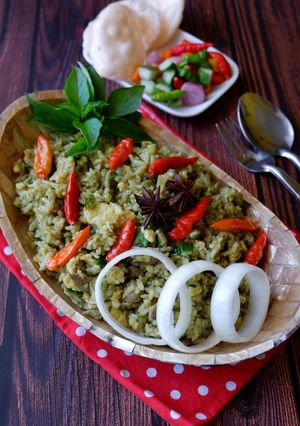 Foto resep Nasi Goreng Kari Ayam Cabai Hijau