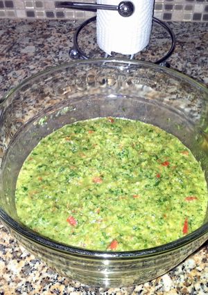 A picture of Sofrito, Puerto Rican Pepper Sauce.