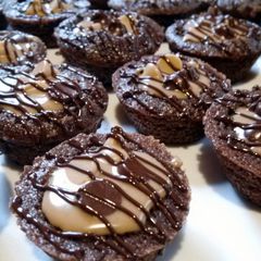 A picture of Peanut Butter Cup Brownies.