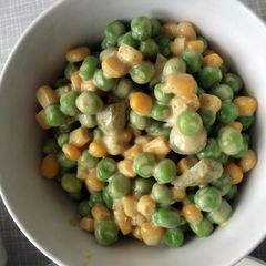 A picture of Simple pea and corn salad.