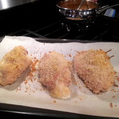 Ham and Swiss stuffed chicken breasts A picture of Ham and Swiss stuffed chicken breasts.