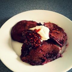 A picture of Chocolate beetroot pancakes.
