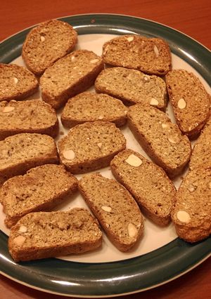 A picture of Honey Whole Wheat Almond Biscotti.