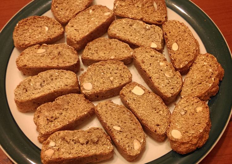 Steps to Prepare Perfect Honey Whole Wheat Almond Biscotti