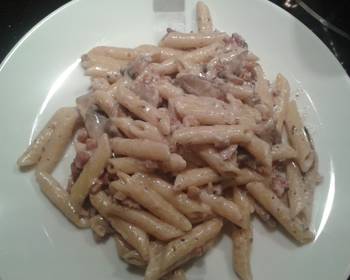 Ultimate, Prepare Four cheese penne with mushrooms pancetta and toasted walnuts Practical Delicious