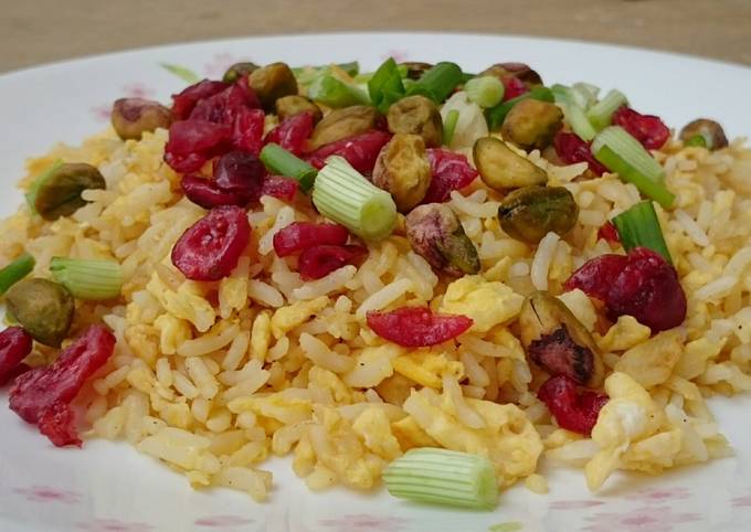 Easiest Way to Make Homemade Fried Rice With Cranberry And Pistachio