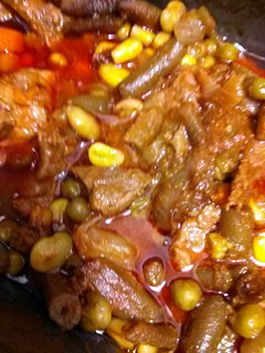 A picture of simple beef with veggies.
