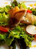 Mixed Salad with Fried Gourami and Orange Mustard Sauce
