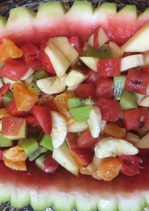 صورة لوصفة سلطة الفاكهة 🍉🥝🍌🍎🍊