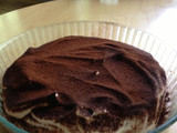 Tiramisu with sponge cake (no rum & no eggs in the cream)