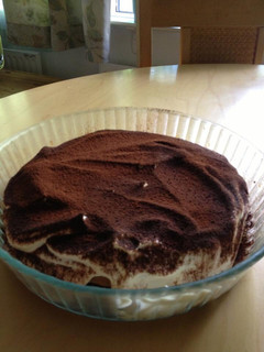Foto resep Tiramisu with sponge cake (no rum & no eggs in the cream)