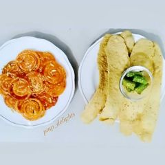 A picture of Jalebi Fafda.