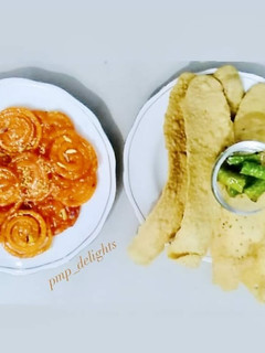 A picture of Jalebi Fafda.