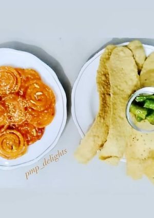 A picture of Jalebi Fafda.