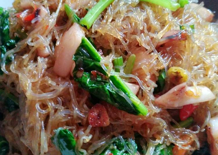 Resep Soun goreng cumi pedas, Enak