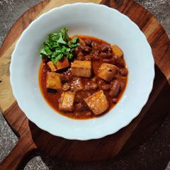 A picture of Rajma paneer.