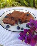 Brownie de coco y arándanos