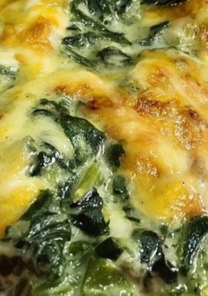 Una foto de Espinacas gratinadas