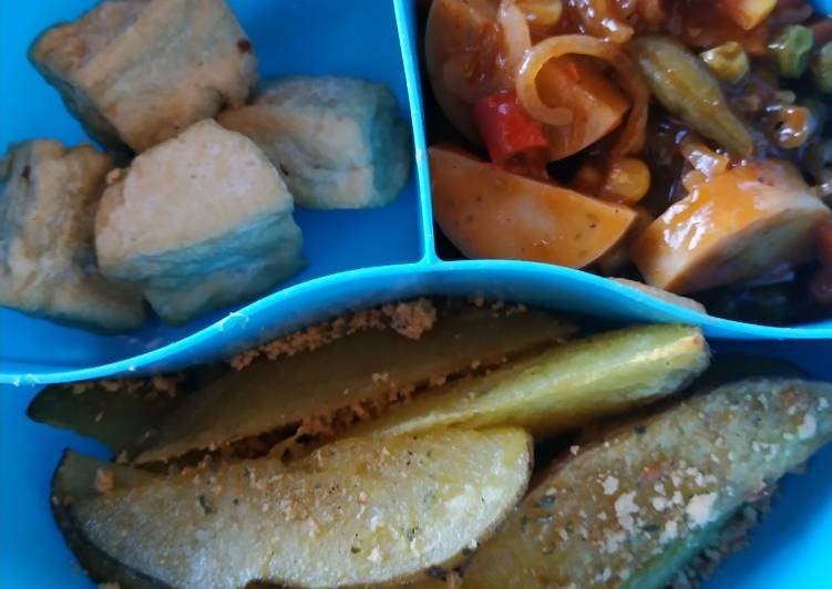 Resep Potato wedges with bbq mix vegetable Anti Gagal