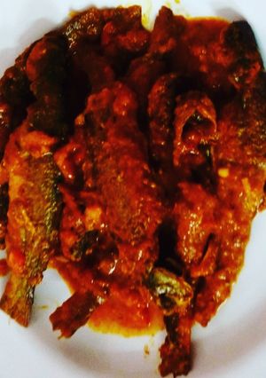 A picture of Tangra fish curry with tamarind.