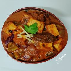 Kadai paneer A picture of Kadai paneer.