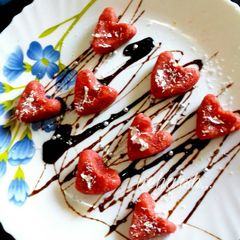 A picture of Valentines special..strawberry sweethearts...