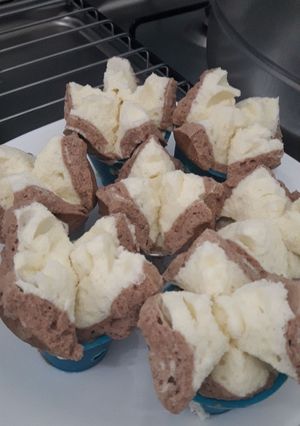 Foto resep Bolu kukus super lembut merekah simple antigagal