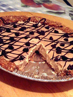 A picture of Healthy Raw Nut Crust Banana Cream Pie!.