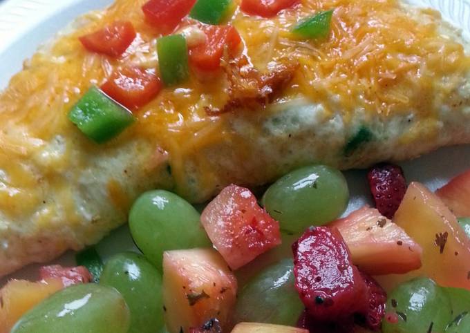 Cheesy Egg White Turkey Omelette