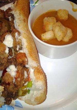 A picture of New Orleans Fried Oyster Po"boy.