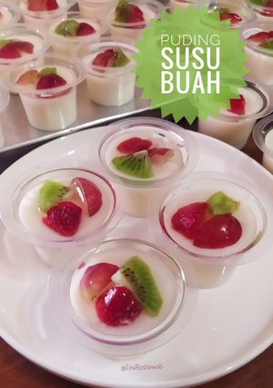 Foto resep Puding Susu Buah