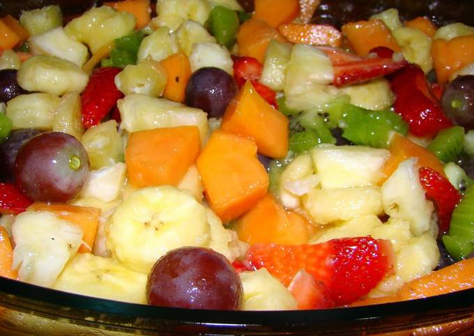 Simple Way to Make Favorite fruit salad with port wine