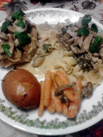 Easy Steps Prepare Recipes Spinach &amp; Mushroom Crockpot Chicken Dinner the So Delicious Appealing.