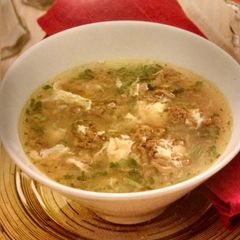 A picture of Cilantro Noodle Soup.