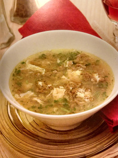 A picture of Cilantro Noodle Soup.