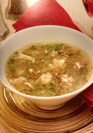 A picture of Cilantro Noodle Soup.