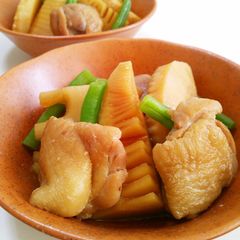 A picture of Simmered Chicken and Bamboo Shoots.
