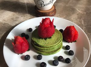 Una foto de Pancakes de espinaca