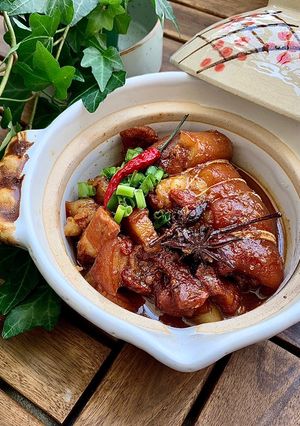 Hình của món Thịt kho hoa hồi.
