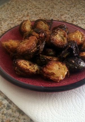 A picture of Oven Roasted Brussel Sprouts.