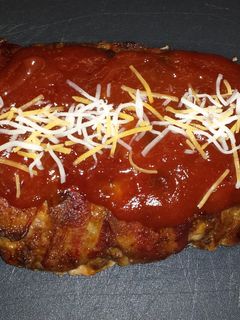 A picture of Bacon-wrapped Meatloaf.