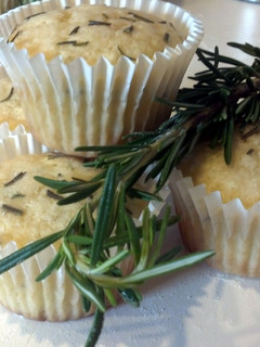 A picture of Lemon Rosemary Muffins.